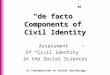 Civil Identity - Assessment