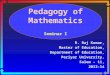 Pedagogy of Mathematics-Mathematics Curriculum