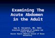 Examining the Acute Abdomen