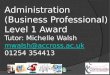 Business administration level 1 award pp 4 oct 15