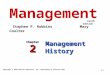 Robbins & Coulter's Management: Chapter Two: Management History