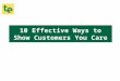 10 Effective Ways to Show Your Customer You Care