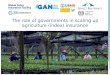The role of governments in scaling up agriculture insurance