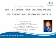 Brightspace webinar: What I Learned from Teaching Online