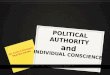 Political authority and individual conscience