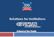 Solutions for institutions