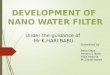 Major Project -Development of Nano Water Filter