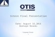 Otis Elevator Summer 2016 final Presentation