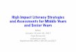 MRLC MY SYHigh Impact Literacy Strategies Jan 2017
