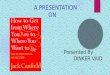 How to Get From Where You are To Where You Want to Be Book Presentation