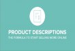 How to Create Product Descriptions that Sell Themselves