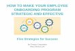 How to Make Your Employee Onboarding Program Strategic & Effective