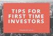 Tips for First Time Investors