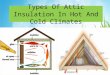 Types of attic insulation used in hot and cold climates