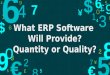What erp software  will provide? quantity or quality?