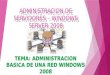 Administracion de servidores – windows server 2008
