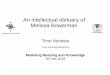 Timo Honkela: An intellectual obituary of Melissa Bowerman