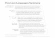 Five Love Languages: Summary (b&w)