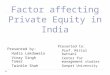Factor affecting private equity in india