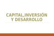 Capital,inversión y desarrollo económico