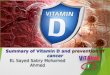 Vit d and cancer prevention