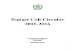 Budget Call Circular 2015-2016