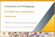 SYNERGY Induction to Pedagogy Programme - Evaluation of the Learning Resources (GERMAN)