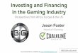 Chalkline Sports - BiG Africa Summit - Investing and Financing in the Gaming Industry