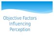 Objective factors influencing Perception