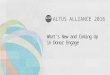 Altus Alliance 2016 - What's New in Donor Engage