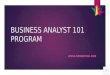 Business analyst 101 program Mumbai India