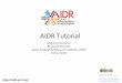 AIDR Tutorial (Artificial Intelligence for Disaster Response)
