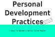 Scrum Master Personal Development Practices