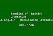 Timeline of Earlier British Literature