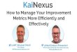 How to Manage Your Improvement Metrics More Efficiently and Effectively