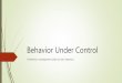 Behavior under control sara hayman
