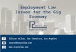 Emploment law issues for the gig economy