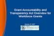Grant Accountability and Transparency Act (GATA) Overview for Workforce Grants