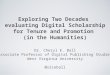 Exploring two decades of evaluating digital scholarship for tenure and promotion (in the humanities)