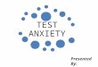 Test / Exam Anxiety
