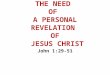 The personal revelation of Jesus Christ