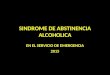 Sindrome de abstinencia alcoholica 2015