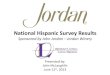National Hispanic Survey Results Sponsored by John Jordan