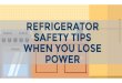 Refrigerator Safety Tips When You Lose Power