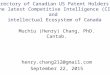 The archived Canadian US Patent Competitive Intelligence Database (2015/9/22)