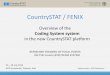 Overview of the Coding System system in the new CountrySTAT platform