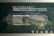 Tiara Hotels & Resorts - Responsable Formation Interne & Qualité