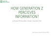 How generation Z percieves information