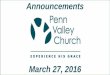 Penn Valley Church Announcements 3 27-16