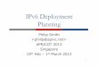 IPv6 Deployment Planning